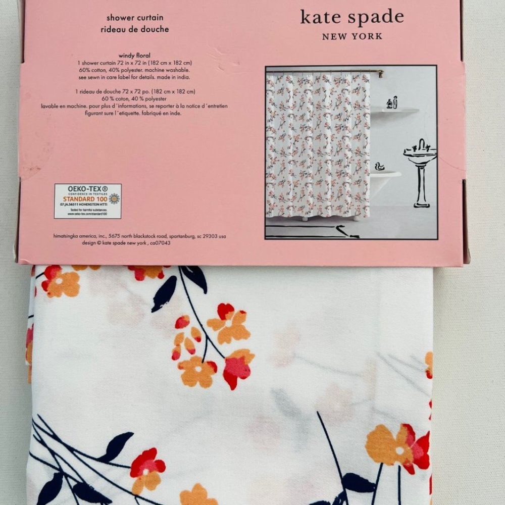 Kate Spade New York Windy Floral Shower Curtain 72" x 72"
